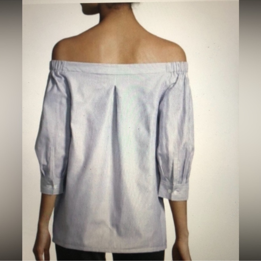 Off-Shoulder Blue Women's Top